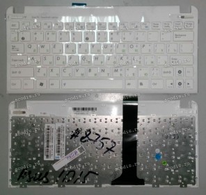 Keyboard Asus eeePC 1011*, 1015*, X101* (White-White/Matte/RUO) белая в белой рамке русифицированная