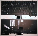 Keyboard Dell Latitude 12 7000 E7240 E7440 (Black/Matte/LED/UK) чёрная матовая с подсветкой