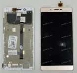 5.5 inch Digma S502F 3G VOX (LCD+тач) золотой с рамкой 1280x720 LED  разбор / оригинал