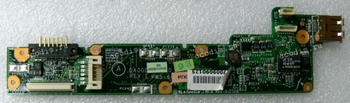 Charger board With USB Sony VGN-CR (p/n: DA0GD1BB8E0)