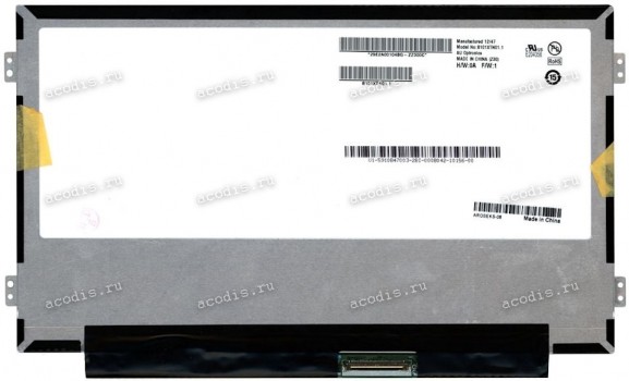B101XTN01.1 (для Lenovo E10-30) 1366x768 LED 40 пин slim NEW