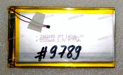АКБ Li-Pol 3,7V 2100mAh 110x52x2,9 mm с контроллером 2 pin (2952110 JFT 14C06), разбор CYBON1F-BK