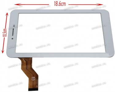 7.0 inch Touchscreen  30 pin, Digma Plane 7.1/7.2 (с отв.), oem белый, NEW