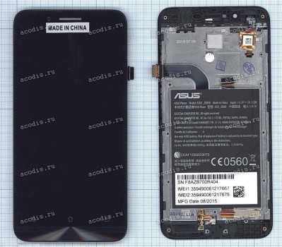 5.0 inch ASUS ZC500TG (ZenFone Go) (LCD+тач) черный с рамкой 1280x720 LED  Б / У