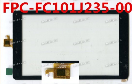 10.1 inch Touchscreen  6 pin, Prestigio PMT3331/PMT3341, oem черный (Irbis TZ16), NEW