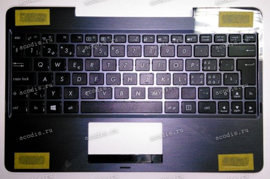 Keyboard Asus T100TA-1K + topcase (0KNB0-0107SF00, 90NB0451-R30202) (Black-Black/Matte/SF) черная