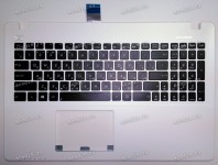 Keyboard Asus X550LB-3G + topcase (0KNB0-610ARU00, 90NB02G3-R31RU0) (Black-White/Matte/RUO) черная русиф