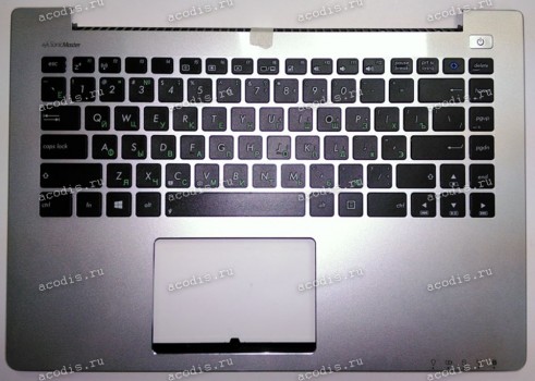 Keyboard Asus S400CA-1A + topcase (90NB0051-R31RU0) (Black-Silver/Matte/RUO) чёрная матовая русифицирован