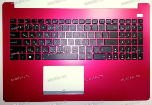 Keyboard Asus X502CA-1C + topcase (90NB00I3-R31RU0) (Black-Red/Matte/RUO) чёрная матовая русифицированная