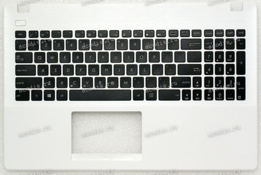 Keyboard Asus X551MA-3G + topcase (0KNB0-610EUS00, 90NB0482-R30280) (Black-White/Matte/US) черная матовая