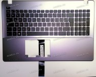 Keyboard Asus X550CA, X550CC, X550VA-1A, X550VB, X550VC + topcase (90NB00T1-R31FR0) (Black-Dark_Silver/Matte/FR) черная матовая
