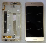 5.2 inch ASUS ZC520TL (ZenFone 3 Max) (LCD+тач) золотой с рамкой 1280x720 LED  разбор / оригинал