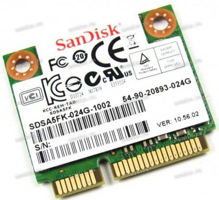 miniPCI-E SSD mSATA SanDisk SDSA5FK-024G-1002 24Gb half size (03B03-00080100, 54-90-20893-024G) SSD 24GB U100 MSATA HC/105602 miniPCI-E SSD mSATA SanDisk SDSA5FK-024G-1002 24Gb half size (03B03-00080100, 54-90-20893-024G) SSD 24GB U100 MSATA HC/105602