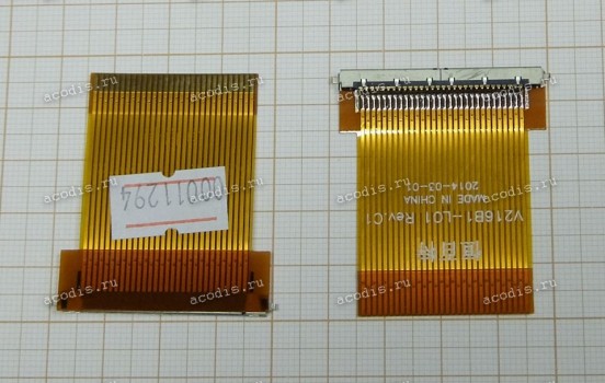Переходник 30pin 32mm flat к кабелю на 30pin шаг 1,0 mm к матрице (длина 40 mm) w/o EDID trace (М216B1-L01 Rev.C1)