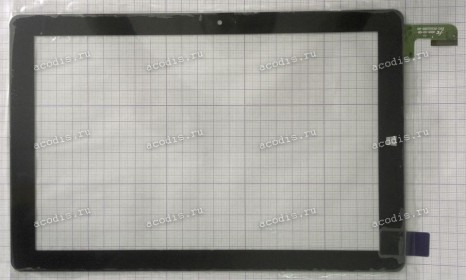 10.1 inch Touchscreen  51 pin, Irbis TW55, oem черный (закругленные углы), NEW