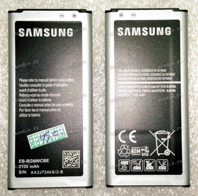 АКБ Samsung Galaxy S5 Mini SM-G800F (GH43-04263A) NEW original INNER BATTERY PACK-EB-BG800CBE,2100MAH