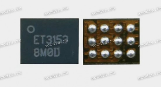 Микросхема ET3153 (1203-007992) Samsung SM-A300F, A500F, A700, G925, T110, T111, T230, T231 12 pin
