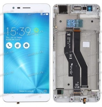 5.5 inch ASUS ZE553KL (ZenFone 3 Zoom) (LCD+тач) белый с рамкой (SALE) 1920x1080 LED  разбор / оригинал