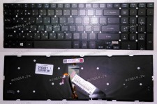 Keyboard Acer Aspire 5755G, 5830T, 5830G, Gateway NV53A, NV55C с подсвет (Black/Matte/LED/RUO) чёрная мат