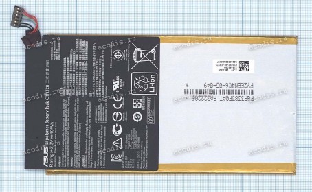 АКБ Asus Transformer Pad TF103C, TF103CX (3,7V 4980mAh 19Wh, C11P1328, 0B200-00980000) original