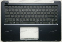 Keyboard Asus E402MA-1R + topcase + touchpad (0KNL0-4120RU00, 90NL0033-R31RU0) (Black-DarkBlue/Matte/RUO)