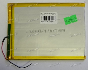 АКБ Li-Pol 3,7V 4500mAh 130x125x2,8 mm с контроллером 2 pin (28125130), разбор (Digma Plane 9505)