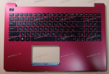 Keyboard Asus X553MA-1A + topcase (0KNB0-610GRU00, 90NB04X4-R31RU0) (Black-Red/Matte/RUO) красная