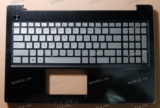 Keyboard Asus N550JV-1A + topcase (0KNB0-6625AR00, 13NB0231AM0121) (Silver-Black/Matte/RUO/LED)