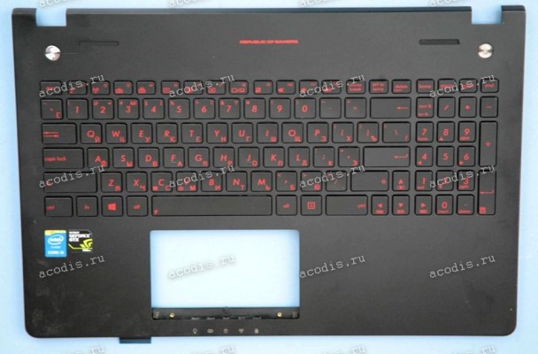 Keyboard Asus N56JR, N56J, N56V, N56VB, N56VV, N56VM, N56VJ, N56VZ + topcase (13NB03Z3AM0311, 33NJ8TCJNB0, 13NB03Z1P01011-1, 0KNB0-6628RU00, NJ8, NSK-UPM0R, 9Z.N8BBQ.M0R, NSK-UPMBU_A00)