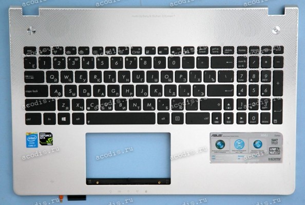 Keyboard Asus N56JR, N56J + topcase (13NB03Z1AM0201 / 33NJ8YCJN10, 13NB03Z1AM0301, 0KNB0-6621RU00)