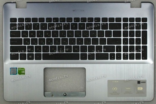 Keyboard Asus X542U металлик синий верх (13N1-26A0711, 13N1-26A0702, 13NB0FD2AP0311, 13NB0FD2AP0301, 13N1-26A0701) + Topcase