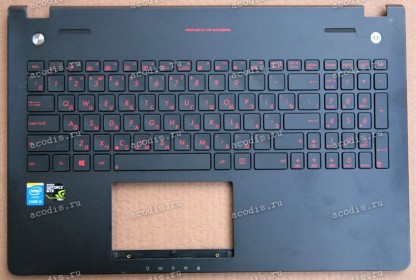 Keyboard Asus N56JR, N56J, N56V, N56VB, N56VV, N56VM, N56VJ, N56VZ + topcase (90NB03Z3-R31RU0, 13NB03Z3AM0311, 33NJ8TCJNB0)