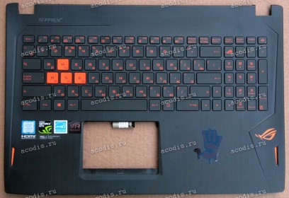 Keyboard Asus GL502V, GL502VM, GL502VS, GL502VL, GL502VT + topcase (13NB0DD1AP0101,  13NB0DR1AP0101, 13N10EA0301)