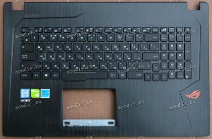 Keyboard Asus GL753, GL753V, GL753VE, GL753VD + topcase (13N1-0XA0601, V156362CS1RU, 0KN1-0B4RU11, 13N1-0XA0611, 13N1-0XP0401)