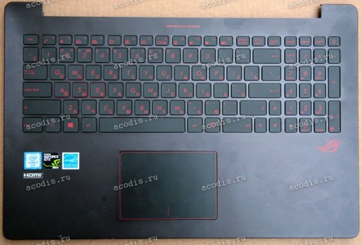 Keyboard Asus ROG G501VW, G501V + topcase (13NB0AU3AM0401, 3BBK5TCJNJ0)