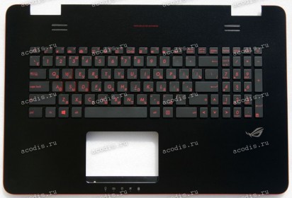 Keyboard Asus G771, N751JM-1D, N751JW чёрно-красный (90NB0756-R31RU0) + Topcase