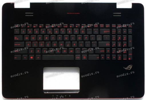 Keyboard Asus N751JM-1D, N751JW, G751 чёрно-красный (90NB0756-R31UI0) + Topcase