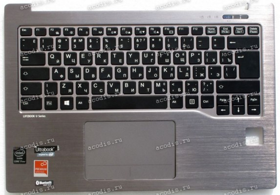 Keyboard Fujitsu Lifebook U904 металл (N860-7896-T313, CP637828) + Topcase