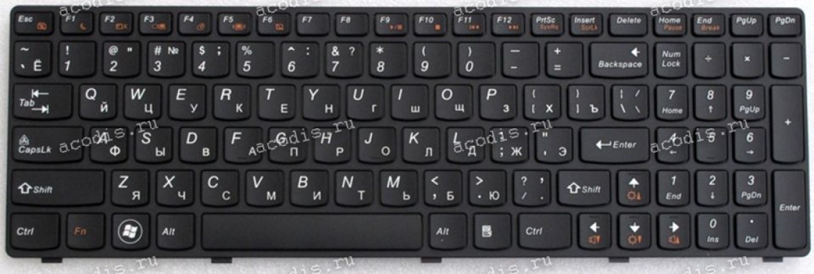 Keyboard Lenovo IdeaPad B570, B580, V570, Z575, Z570 черная