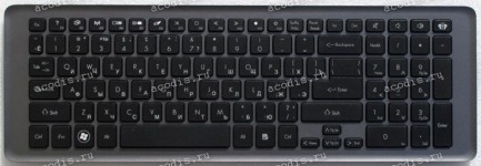 Keyboard Packard Bell EasyNote LV11H серая с рамкой (0KN0-YZ1RU01)