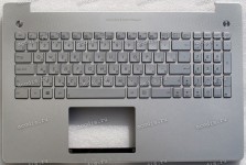 Keyboard Asus N550JA, N550JK, N550JV, N550JX, N550LF серебристая (13N0-P9A0241, 90NB00K1-R31RU0, 13NB00K1AM0241) + Topcase