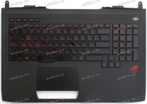 Keyboard Asus G751JT чёрный (13NB06G1AP0202, 13NB06G1AP0201) + Topcase