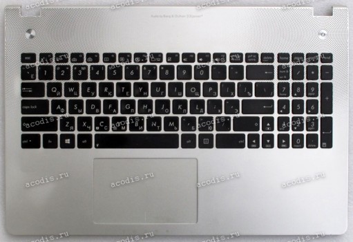 Keyboard Asus N56JR, N56J, N56V, N56VB, N56VV, N56VM, N56VJ, N56VZ серебристая (13NB03J1AM0301) + Topcase