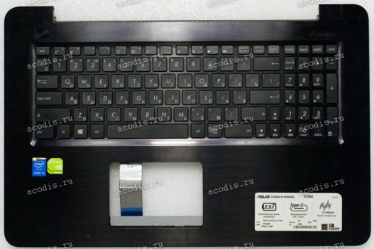 Keyboard Asus X756UA, X756UB, X756UJ, X756UQ, X756UW, X756UX, K756U чёрный (13NB0A01AP0141) + Topcase