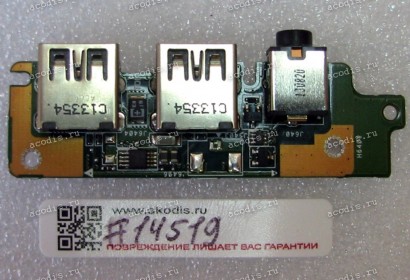 USB & Audio board Lenovo G700, G710, Z710  (p/n 69N0B5820A01, 69N0B5K10A01) REV: 2.1