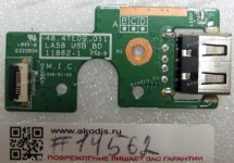 USB board Lenovo B590 (p/n 48.4TE08.011, 55.4XB02.001G LA58 USB BD 11862-1)