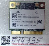 WLAN Half Mini PCI-E U.FL card Azurewave AW-NB110H 802.11b/g/n WLAN+BT4.0+HS Asus N751JW, N751JX (p/n 0C011-00040K00) Antenna connector U.FL