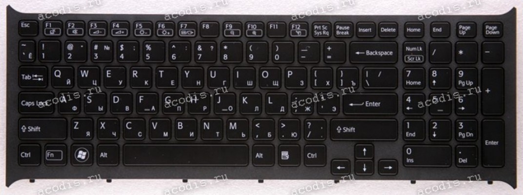 Keyboard Sony VPC-CA чёрная матовая (A1809182A)