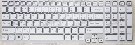 Keyboard Sony SVE 15, SVE17 белая матовая (149028851, 6H.4MRKB.038)