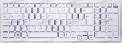 Keyboard Sony VPC-EB белая нерусифицированная (A1773551A, 148793431)